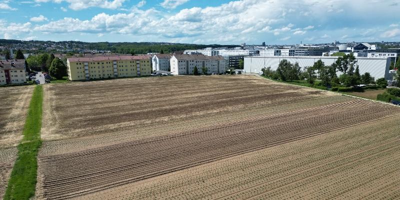 Luftbildaufnahme von den Rötlesäckern