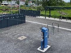 Fahrradabstellplatz mit Faxradboxen Bahnhof Leinfelden