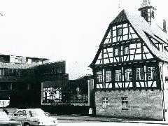Ansicht des Rathaus in Echterdingen im Jahr 1953