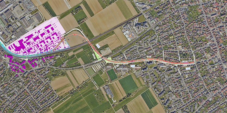 Mögliche U5-Trasse von Leinfelden bis nach Echterdingen