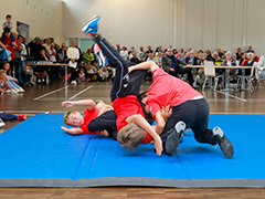 Sport & Freizeit Kampfszene von jungen Ringern