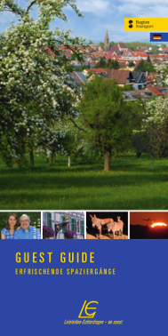 Guest Guide – Erfrischende Spaziergänge Streuobstwiesen-Cover der Broschüre Erfrischende Spaziergänge