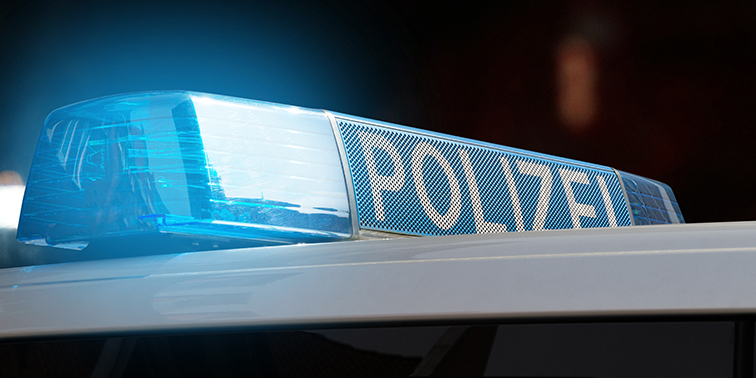 Blaulicht eines Polizeiwagens