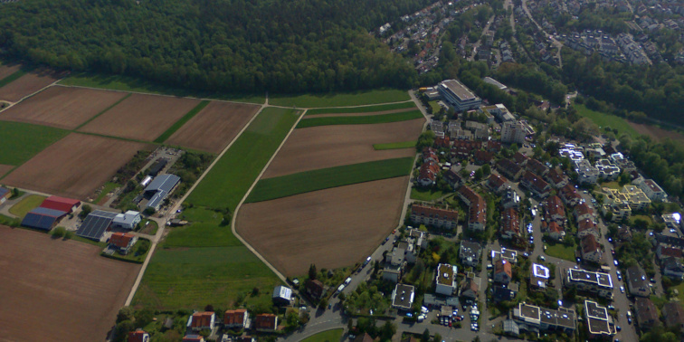 Luftbild vom Gebiet Nördlich/Südlich der Bunsenstraße