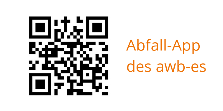 QR-Code, der zur Abfall-App des Abfallwirtschaftsbetriebs Esslingen führt