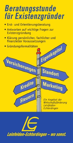 Flyer Beratungsstunde für Existenzgründer