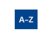 Icon Dienstleistungen Grafisches Icon mit den Buchstaben A-Z